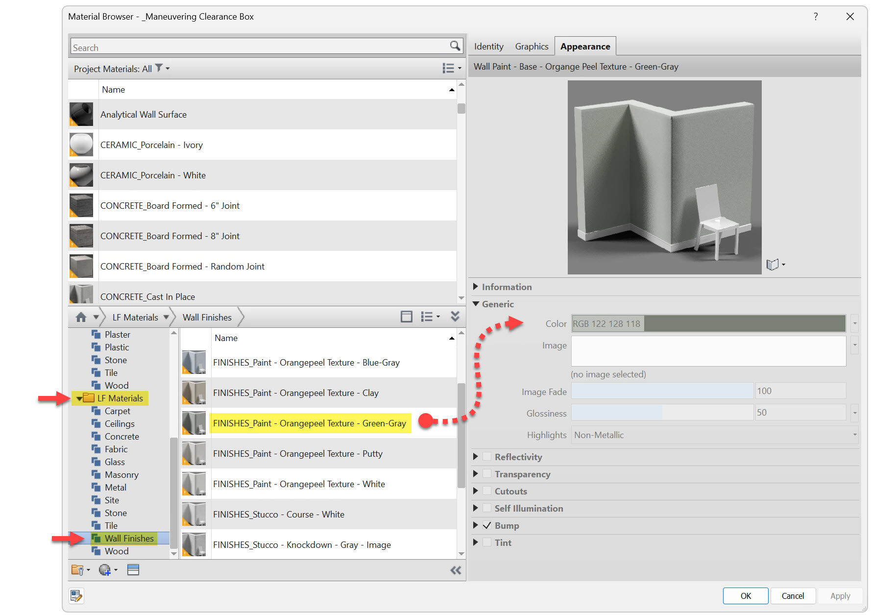 Revit 材质浏览器 - 自定义材质库